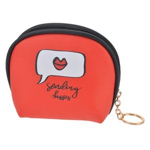 Toilet bag ladies 13x4x11 cm red polyester