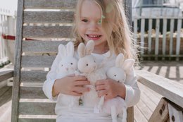 Bunnies By The Bay Roly-Poly peluche coniglio rosa