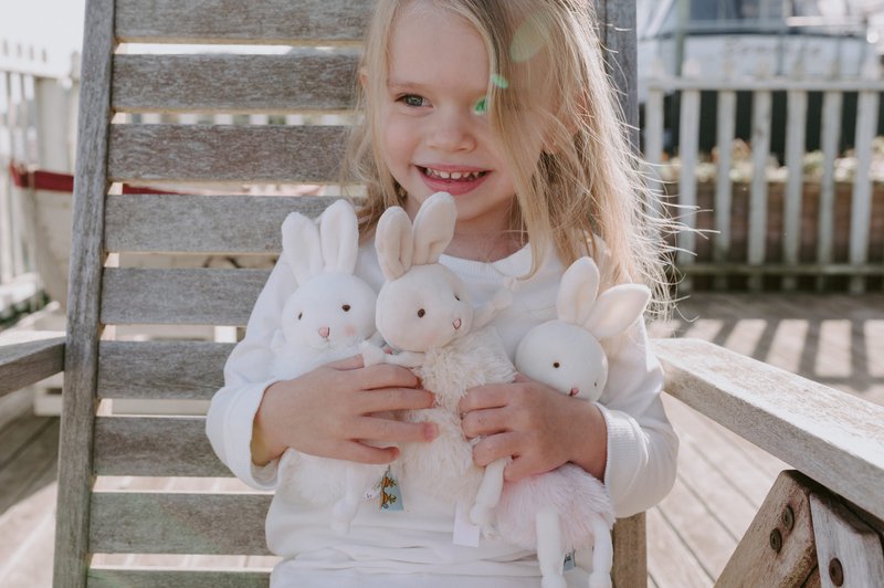 Bunnies By The Bay Roly-Poly peluche coniglio rosa