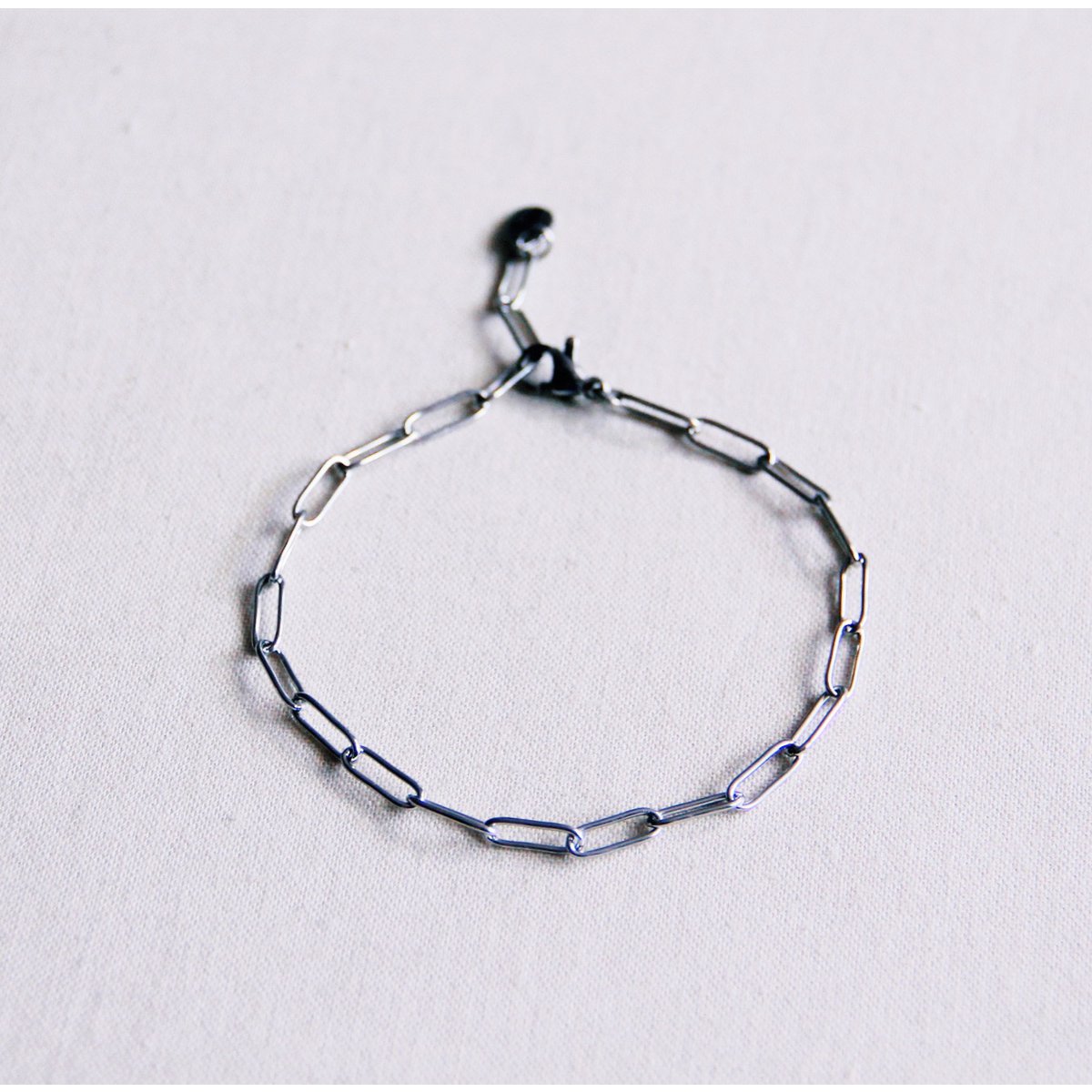 SA809 - Steel D-chain bracelet - silver