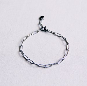 SA809 - Steel D-chain bracelet - silver