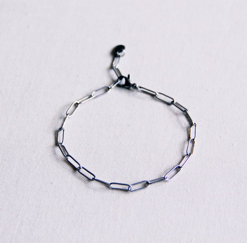 SA809 - Steel D-chain bracelet - silver