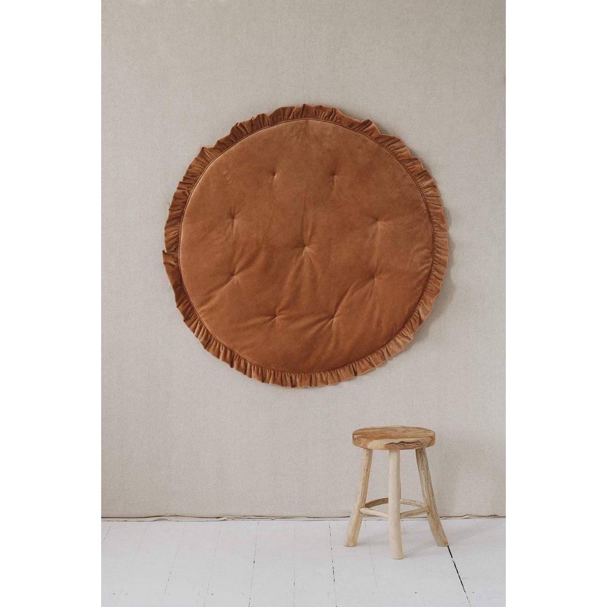 Mata Soft Velvet z Falbanką „Karmel”