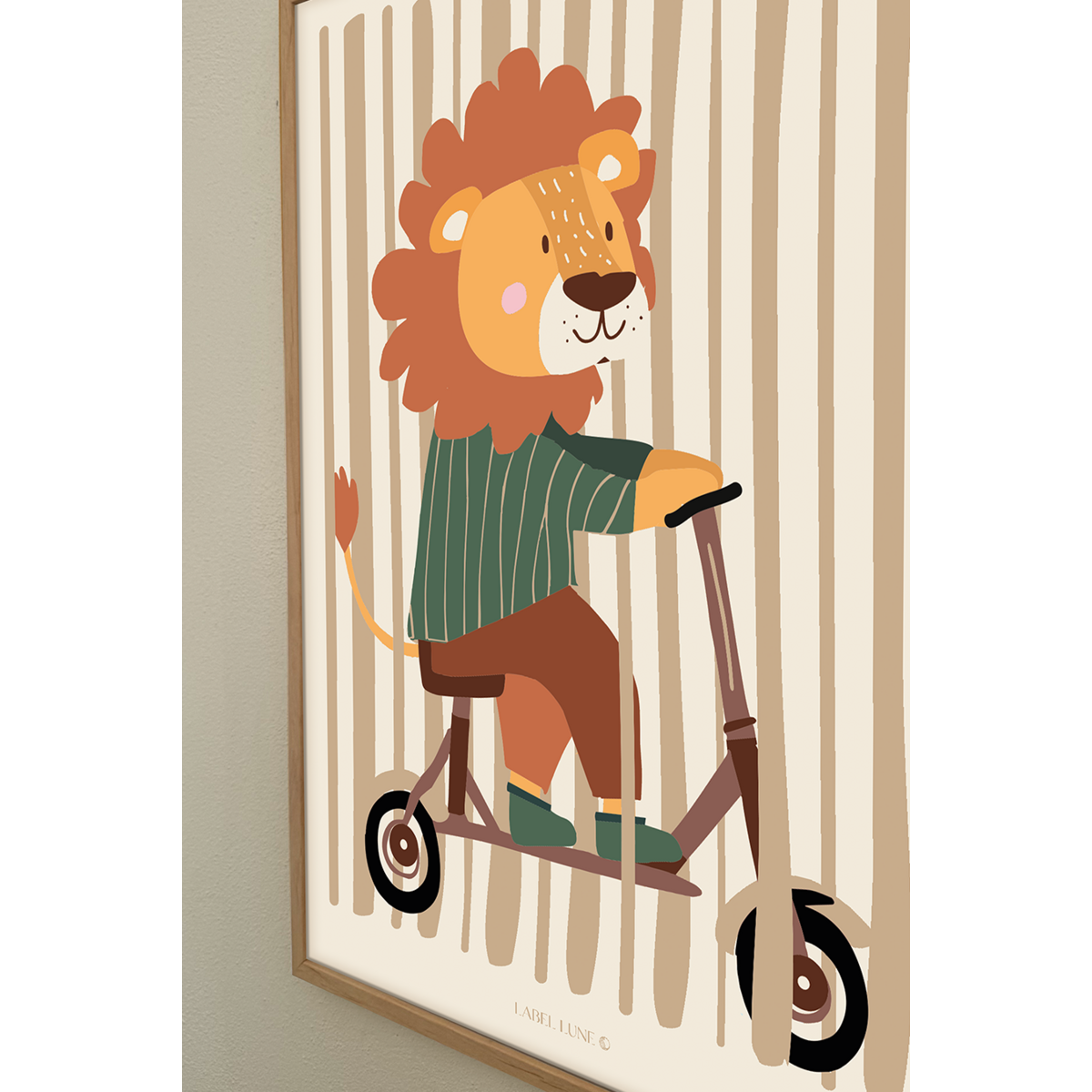 Affiche chambre d'enfant - Lion Luca