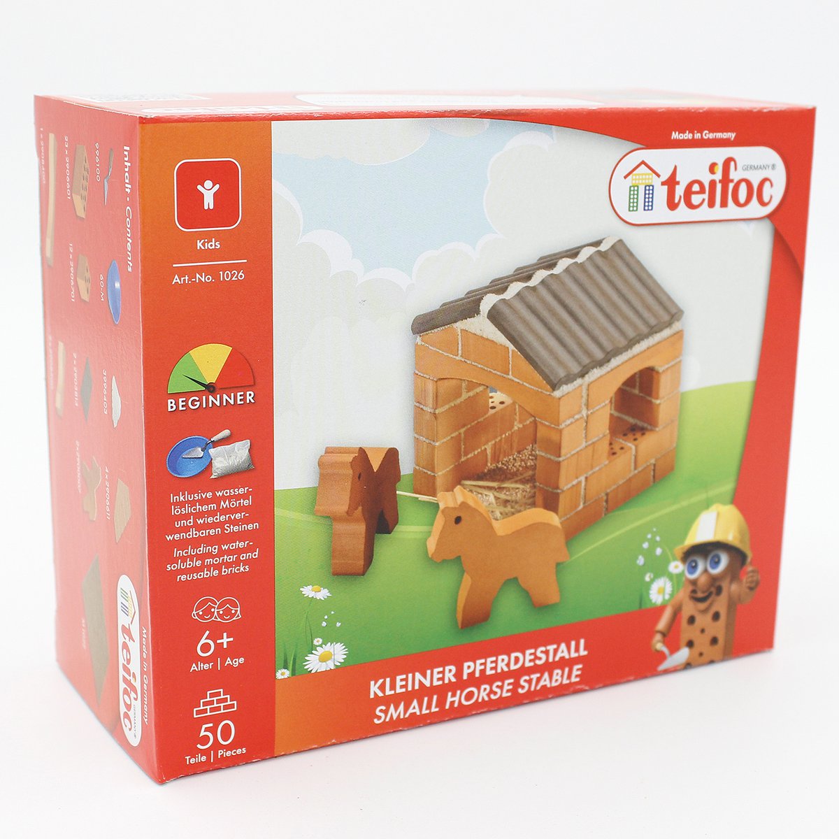 Teifoc®Byggesæt - hestestald - 50 dele