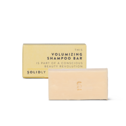 Solid shampoo bar with volumizing properties. Made with natural ingredients to cleanse and add volume to hair.