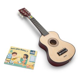 Guitare jouet en bois - Naturel