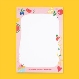 Notizblock "Die geheime Zutat ist immer Liebe" aus Recyclingpapier
