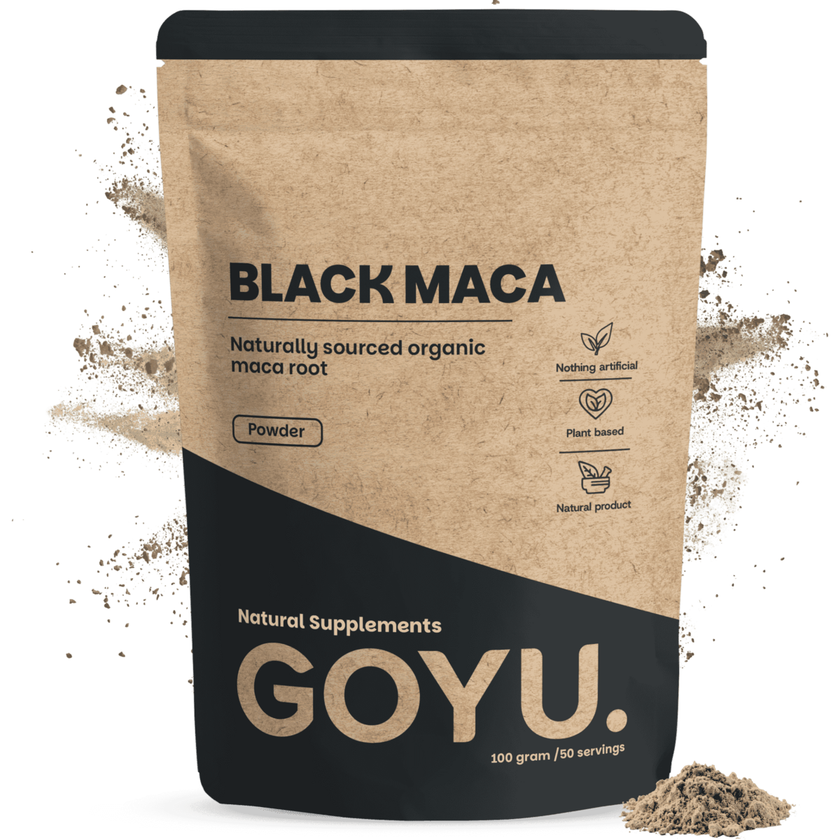Organiczna czarna maca w proszku - 80 gramów
