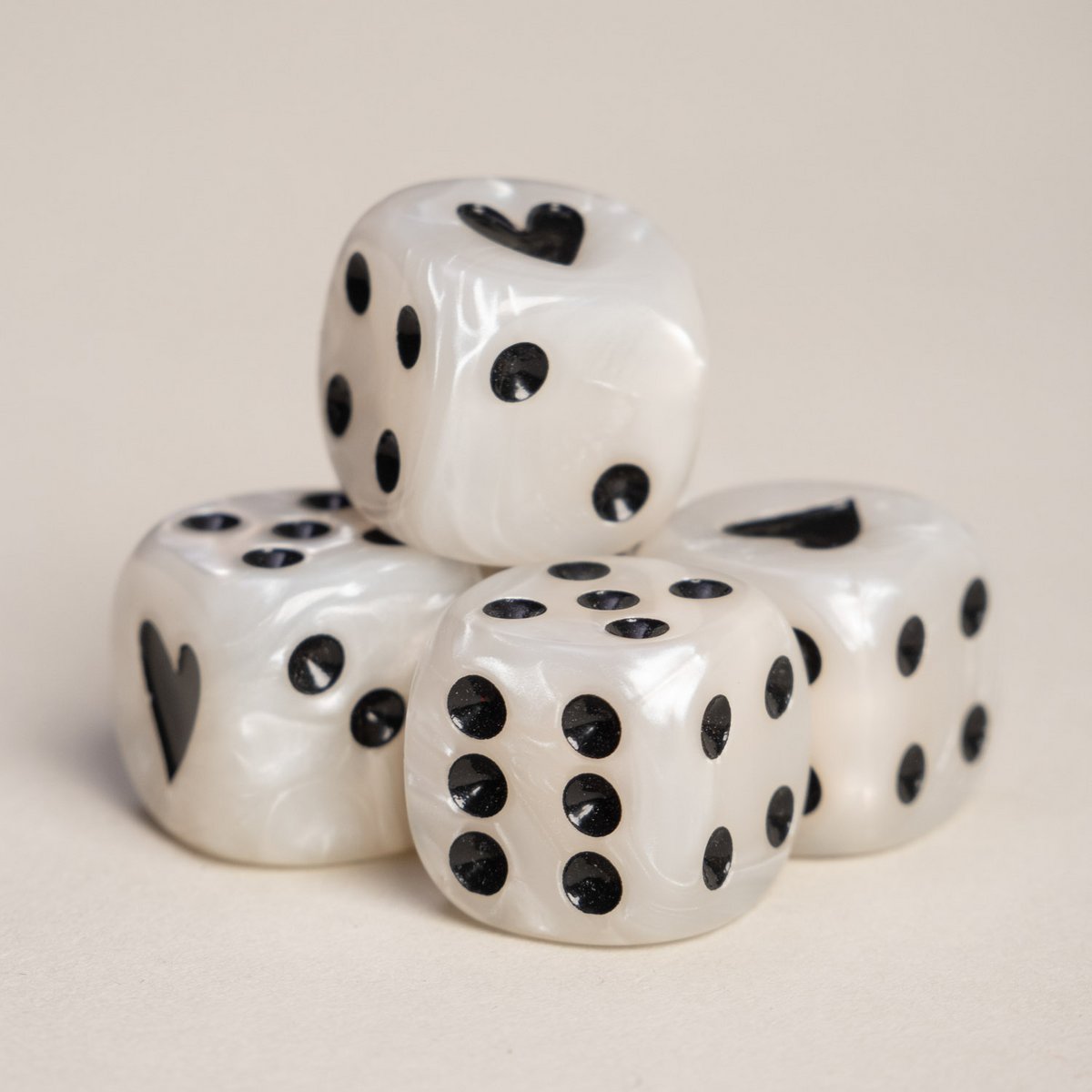 Dobbelstenenset parelmoer zwart (VE = 8 sets)