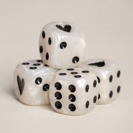 Dobbelstenenset parelmoer zwart (VE = 8 sets)