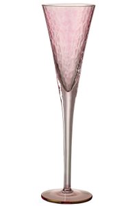J-Line Glas Champagner Uneven - Glas - transparent/rosa