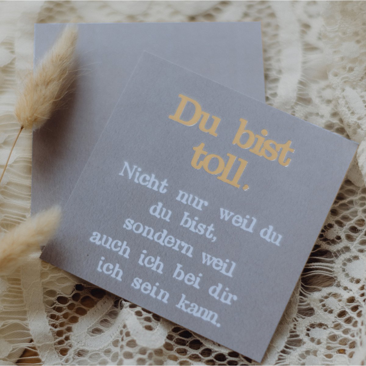 Stamped Postcard "Du bist toll"