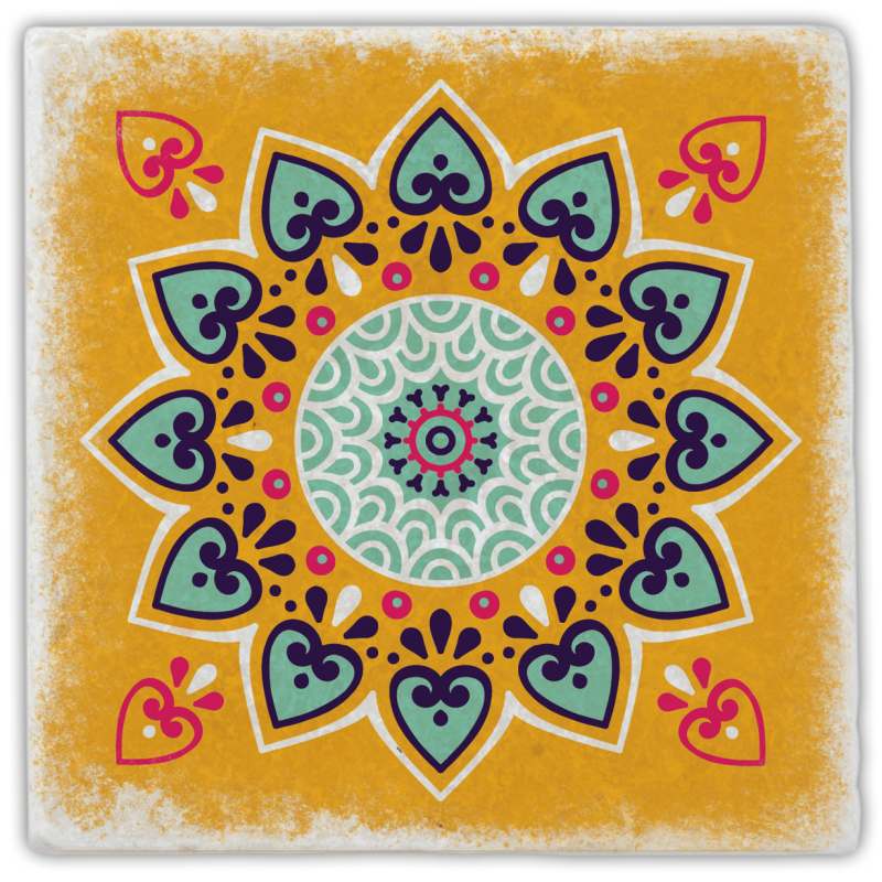 Marble coaster pattern colorful