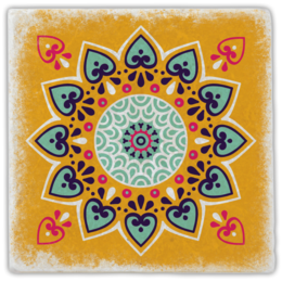 Marble coaster pattern colorful