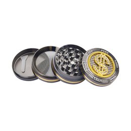Młynek magnetyczny - Młynek do tytoniu i ziół aromatycznych - 4 części - Młynek do przypraw - Diamentowe zęby - 50 mm - Ze skrobakiem - Konstrukcja w kształcie dolara