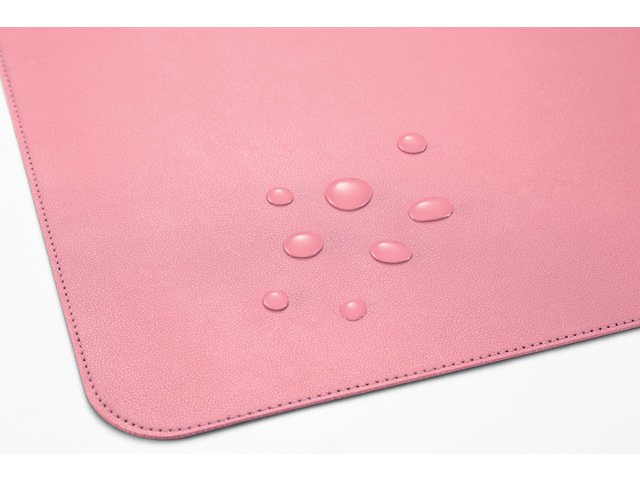 Onderlegger oprolbaar Sigel roze-zilver, 800x300x2mm imitatieleer, dubbelzijdig