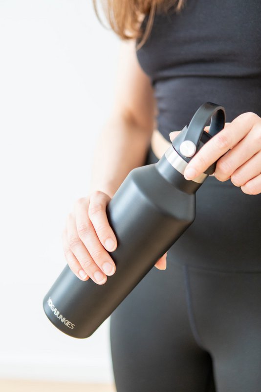 Edelstahl-Wasserflasche mit Sportverschluss