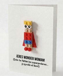 Carte postale Wonder Woman – Brique de construction LEGO