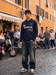 Polo Navy 180g Piqué Cotone Made in Italy | Horda