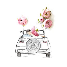 Kort med konvolut | Blomst