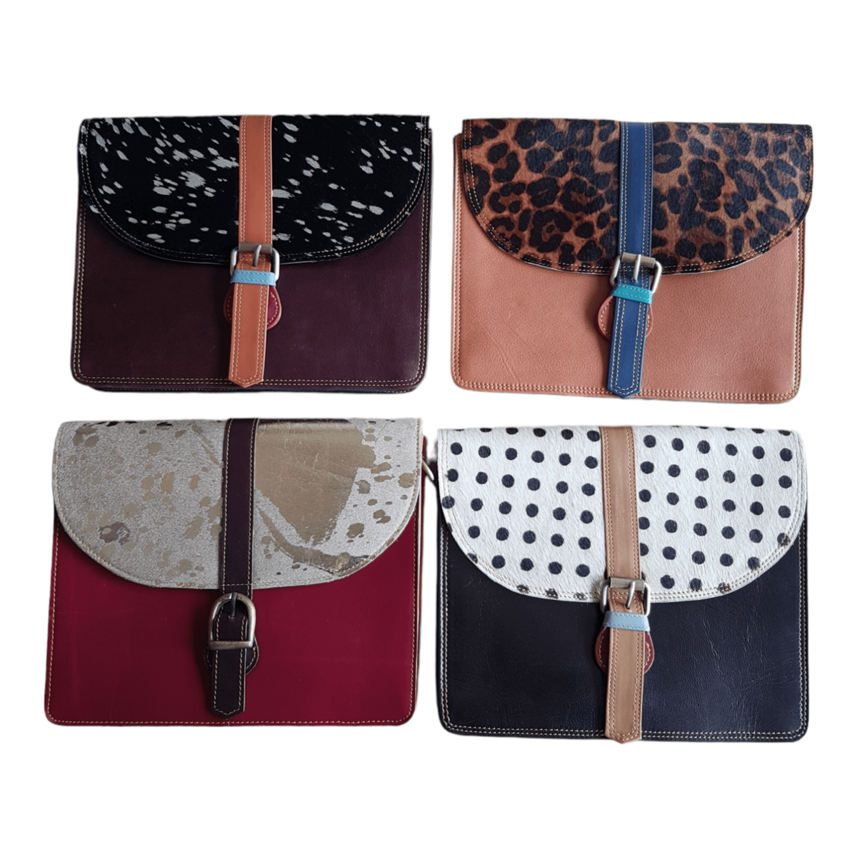 Leren dierenprint tas Sara