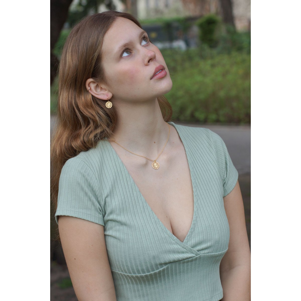 Earrings "Mandala filled" | stainless steel