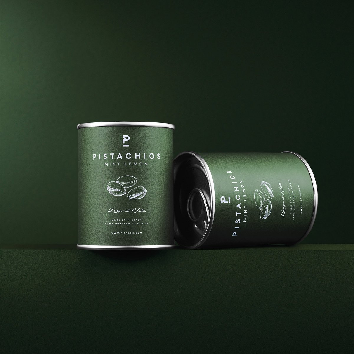 12x Pistacienødder - Mint Citron - Mini 50g