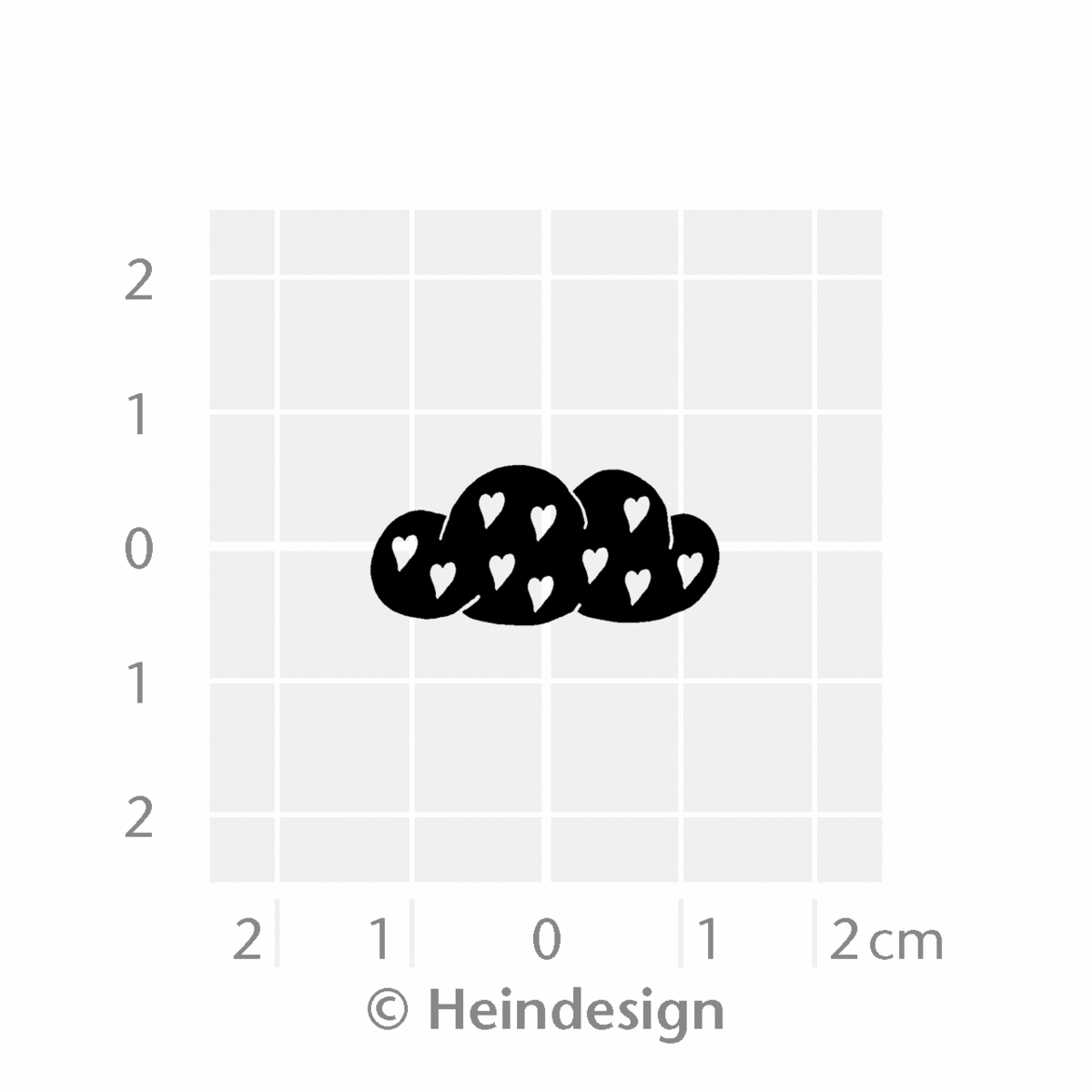 Kleine stempel: Kleine wolk met hartjes