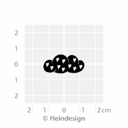 Kleine stempel: Kleine wolk met hartjes