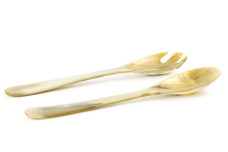 Couverts en corne blonde