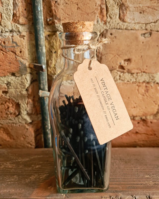 150 Black Candle Matches In a Bottle