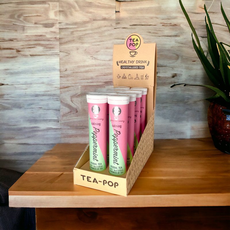 Pfefferminz-Tea-Pop, schnell gebrühter Gourmet-Tee (8-Tuben-Tablett)