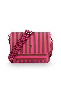 Fenna Cross Body Bag Medium Stripe Pink 25x7x20cm