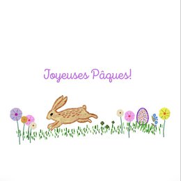 Tarjeta Con Conejito De Pascua