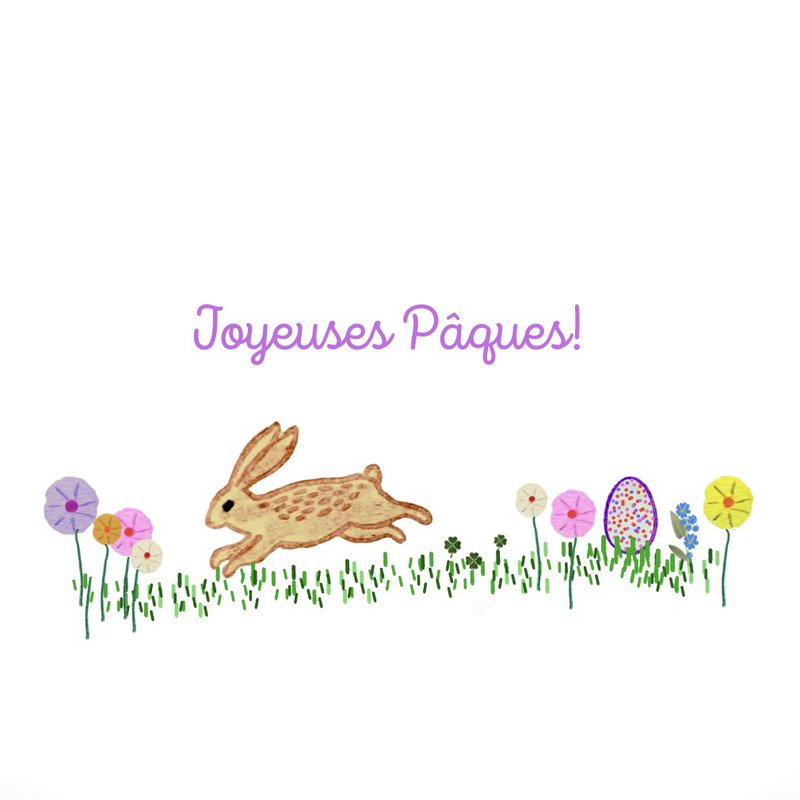 Tarjeta Con Conejito De Pascua