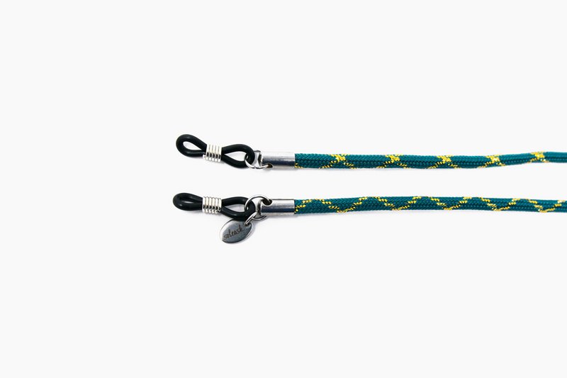 Wide handmade glasses strap EMERALD