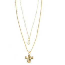 Elegant gold and silver pendant necklaces with a feather crest design and a crown charm. Versatile jewelry for any occasion.