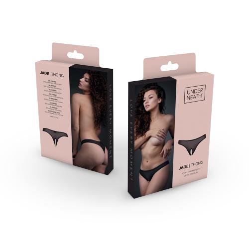 Underneath - Jade Transparante String met Open Kruisje