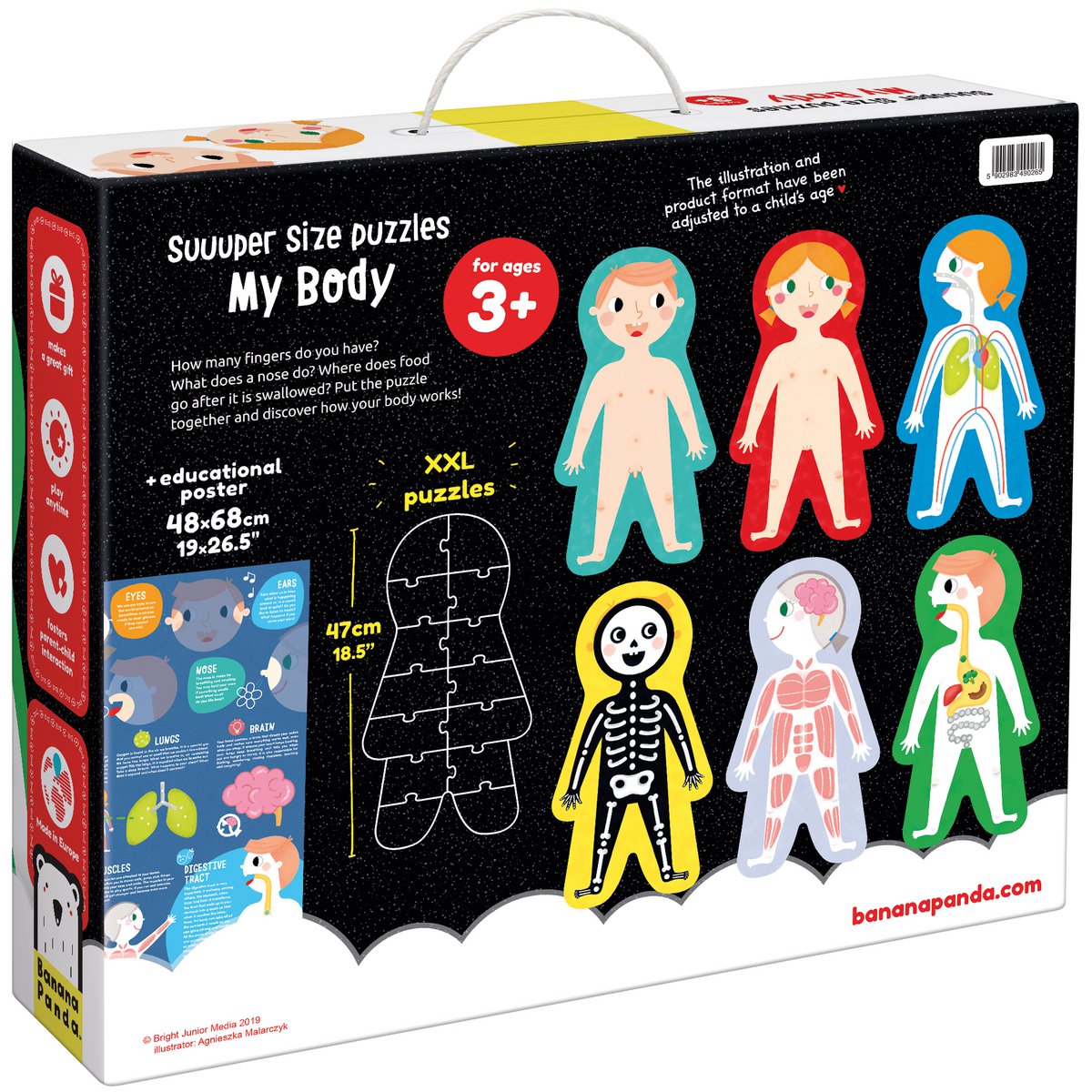 Puzzles de taille supérieure Mon corps 3+