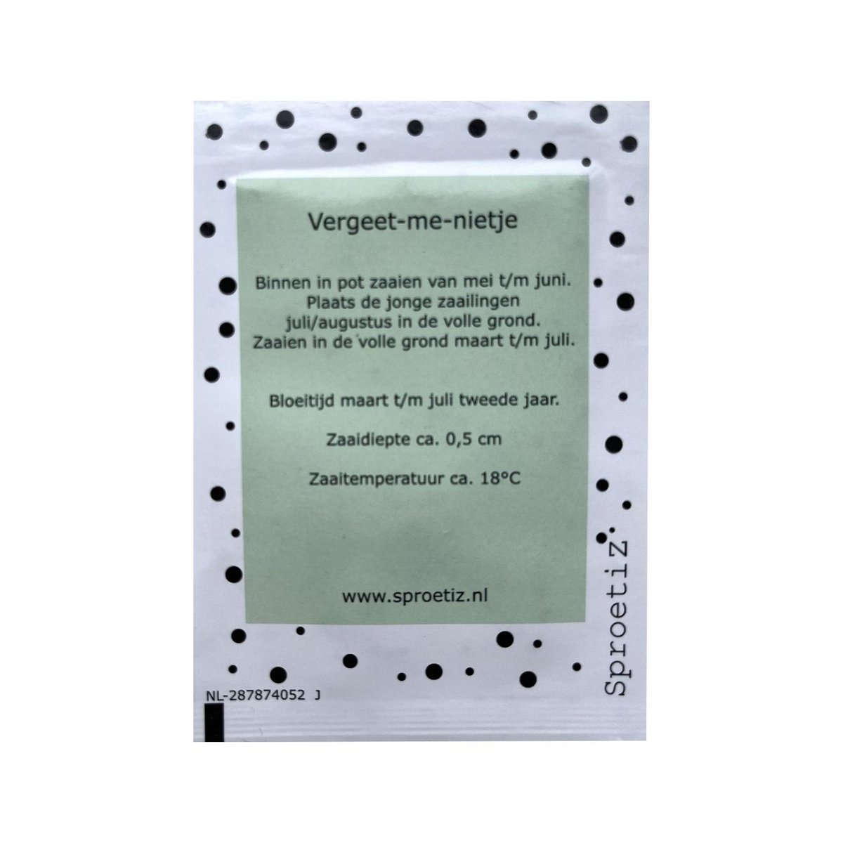 Bag of flower seeds - forget me nots - Thank you, have a great school year