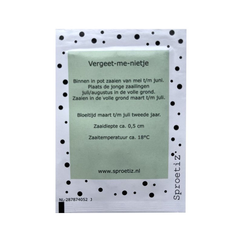 Bag of flower seeds - forget me nots - Thank you, have a great school year