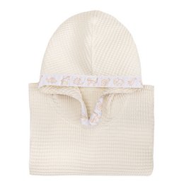 Weißer Waben-Badeponcho für Babys