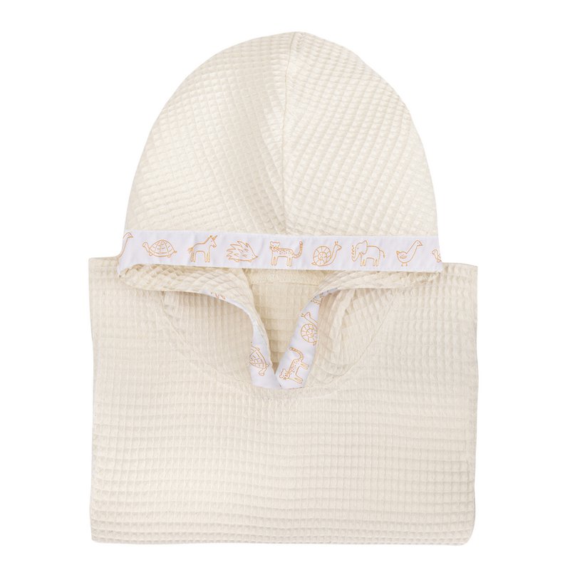 Witte honingraat babybadponcho