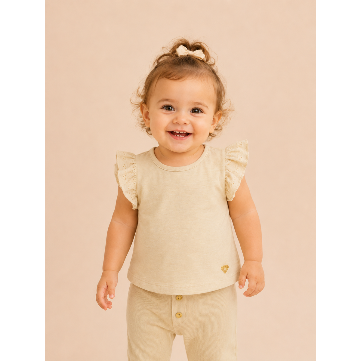 Lille Chiq Babyskjorte Sand - Beige