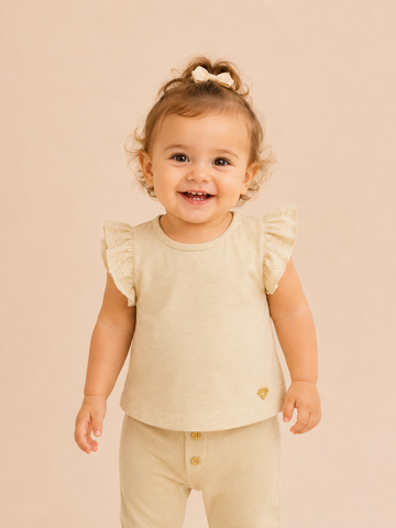 Little Chiq Baby shirt Sand - Beige