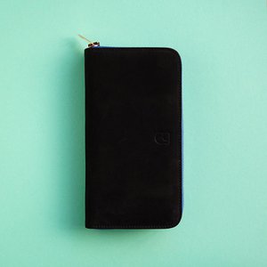 geräumige Lederbrieftasche BIO schwarz