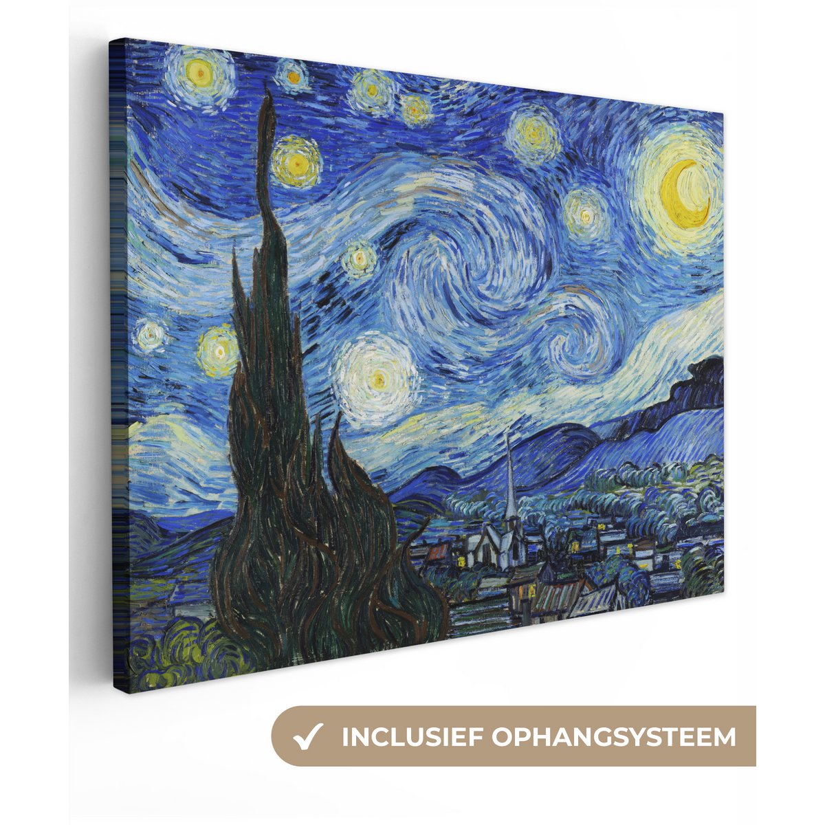Leinwand Malerei - Wanddekoration - de Sterrennacht - Vincent van Gogh