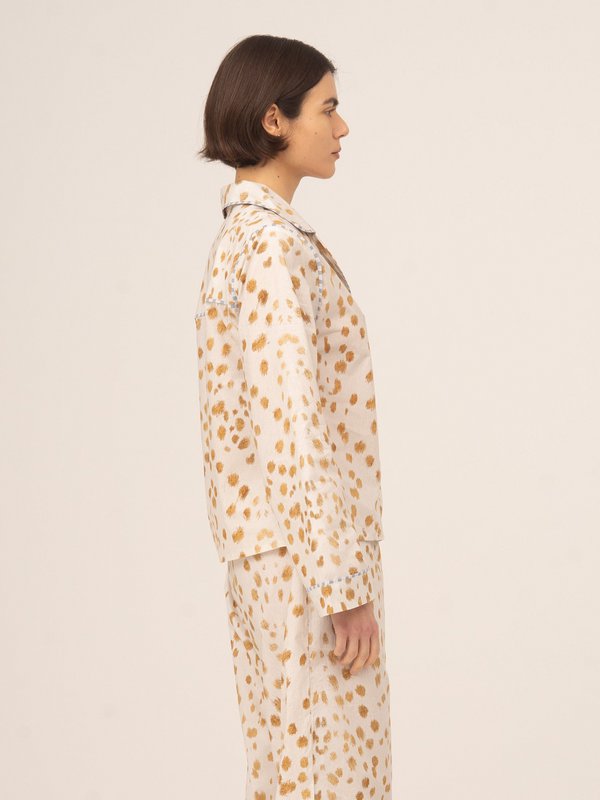 Camicia pigiama bianca con stampa cervo Bambi