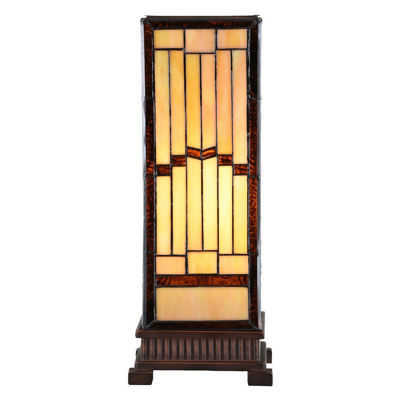 Tiffany Table Lamp 17x17x44 cm beige glas